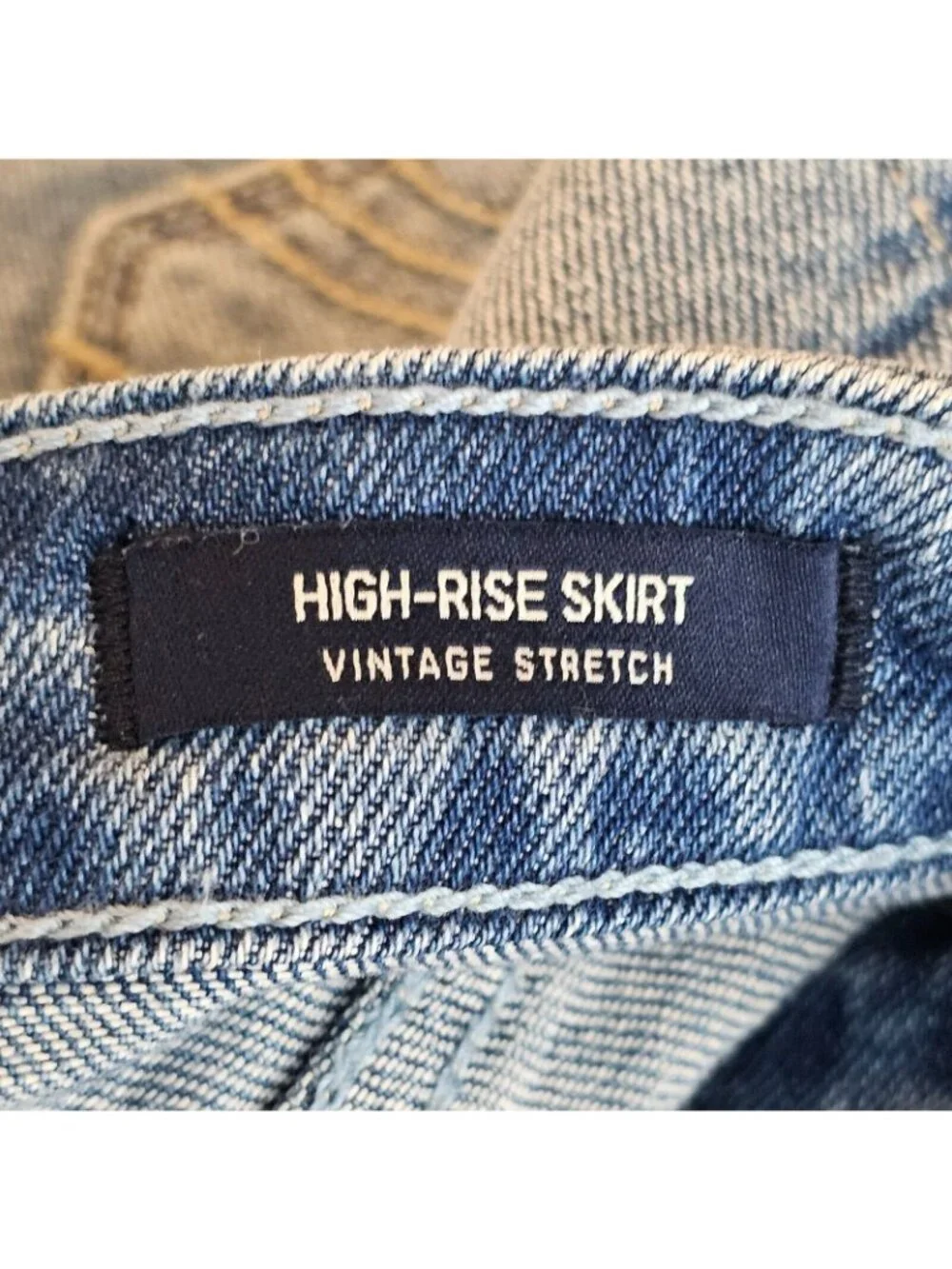 Hollister Denim Skirt Womens 1/25 Blue High Rise Vintage Stretch Distressed